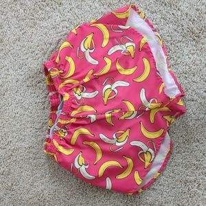 Women's Banana Print Boa Running Shorts